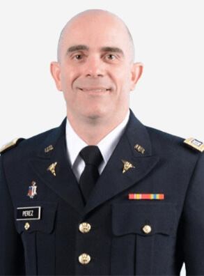 Dr. Perez in national guard uniform