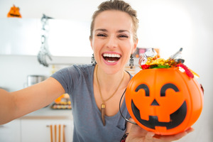 Halloween portrait of someone smiling